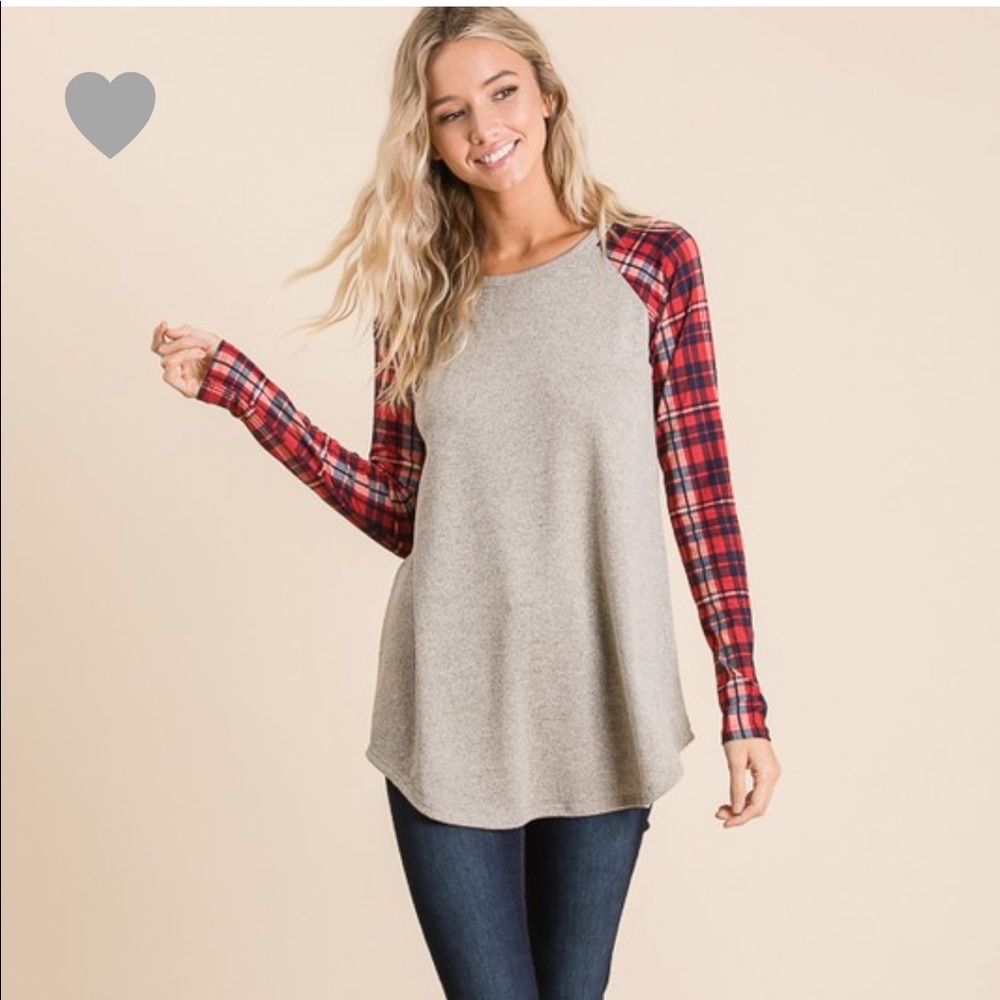 Reborn J - Plaid Long Sleeve Top